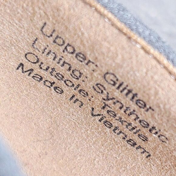 Sole Society Cammila Silver Glitter Flats Size 7 - Picture 11 of 12